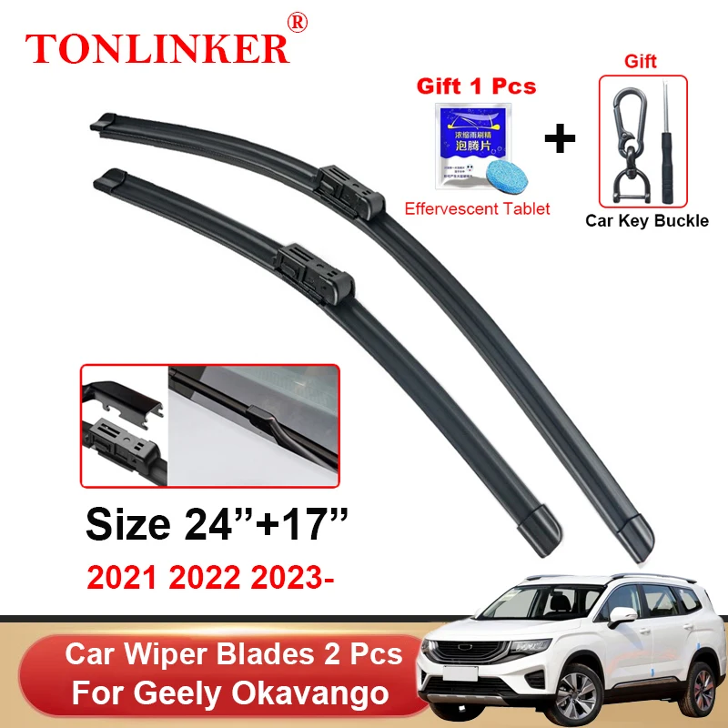 

TONLINKER Wiper Blades For Geely Okavango SUV 2021 2022 2023 Car Accessories Front Windscreen Wiper Blade Brushes Cutter Goods