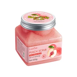 Strawberry Exfoliating Skin Scrub - Gentle, Moisturizing & Hypoallergenic 500g (Peach Scrub)