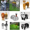 Extra L PVC Animal Garden Flower Pot Planter Panda Horse Zebra Yak Rabbit Fox Outdoor Indoor Grass Basket DIY Plant Home Decor 1