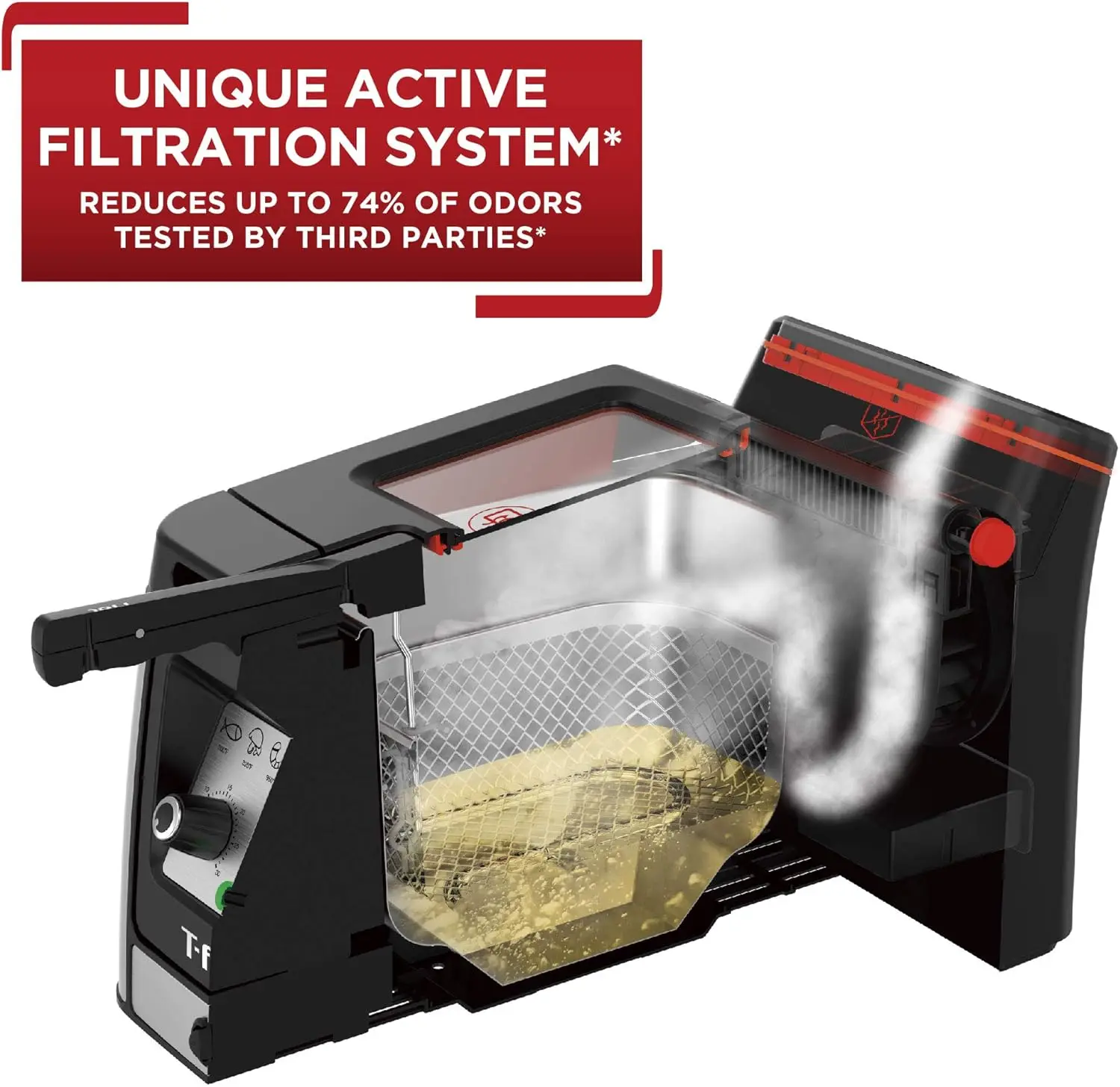Deep Fryer with Basket, Electrics Stainless Steel 3.5 Liter Oil Capacity,Temp Control, Digital Timer, Odorless, Silver