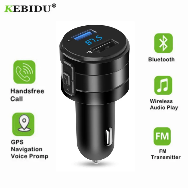 Wireless FM Transmitter with Dual USB Charging and Handsfree MP3 Car Adapter