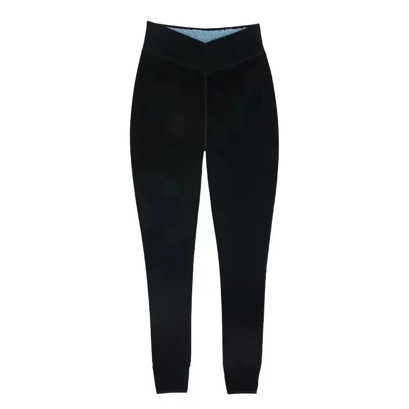 Ultrathick Women Winter Warm Pants Imitation Cashmere Plush Lining Resist Cold -30'C Thickened High Waist Leggings Boots Pants