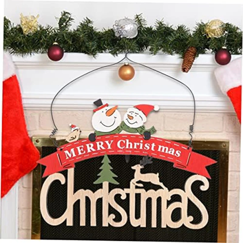

Рождественские украшения, подвеска с надписью "Merry Christmas", деревянное оформление, подвеска