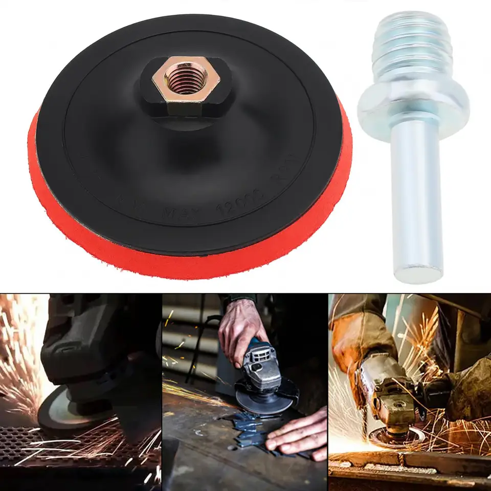 Tampon De Ponçage M14 De 125 Mm Pour Meuleuse D'angle Avec Crochet Et Boucle Pour Tampons De Polissage Diamant De 12,7 Cm