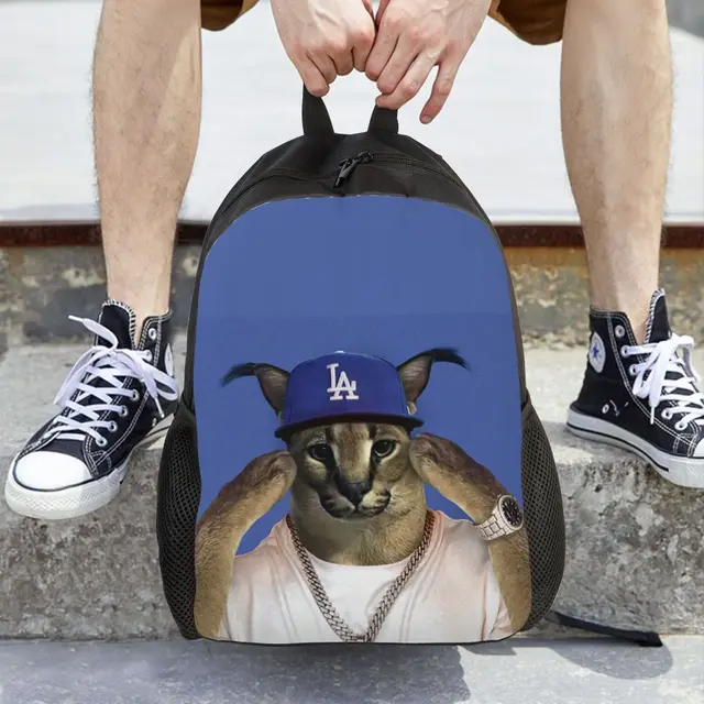 Grande floppa bebê meme estilingue peito saco personalizado caracal gato  crossbody mochila de ombro para homens viajar daypack - AliExpress