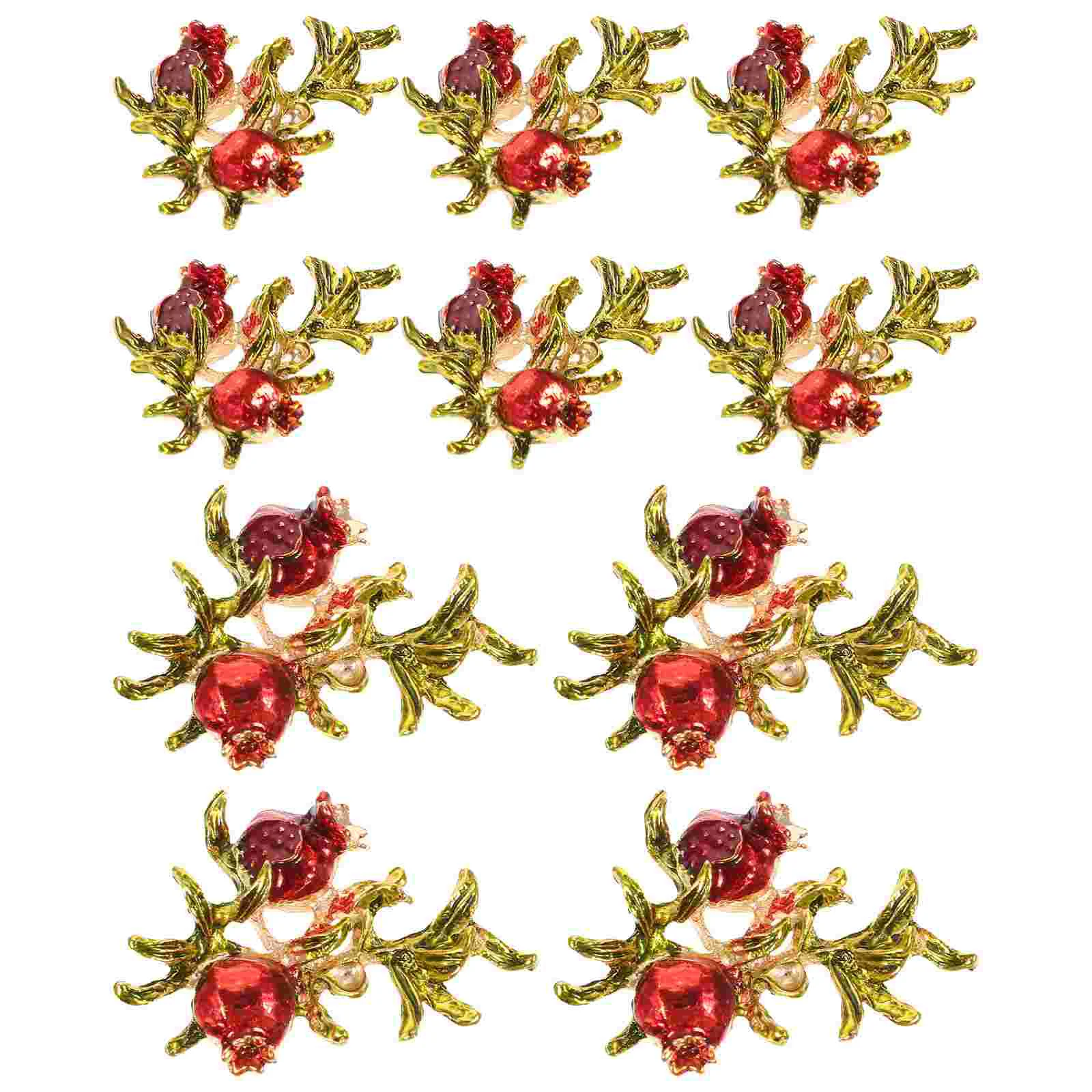 10 Pcs Cell Phone Accessories Headdress Making Accessory Hairpin Metal Brooch Charm Golden 2