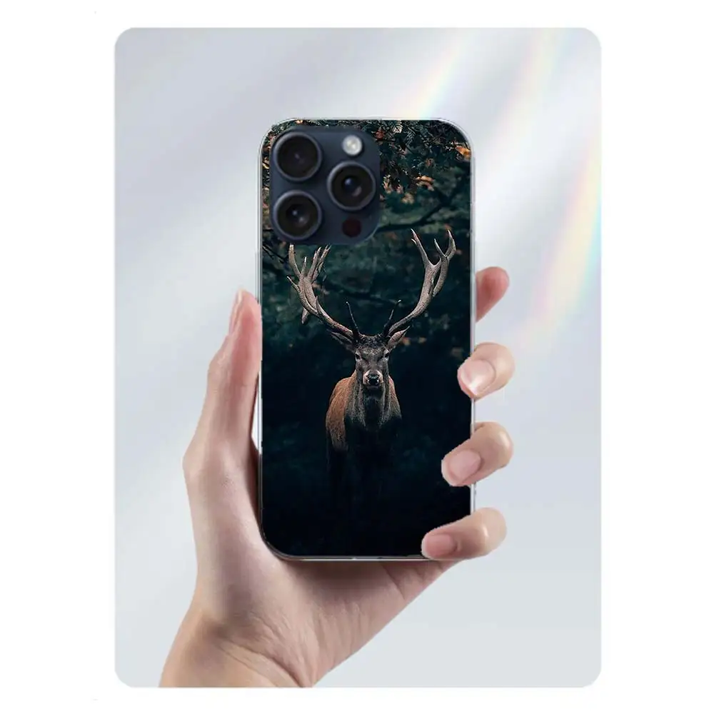 A Forma Di Cuore Cervo Foresta Alce Renna Custodia Per IPhone - Foto 5