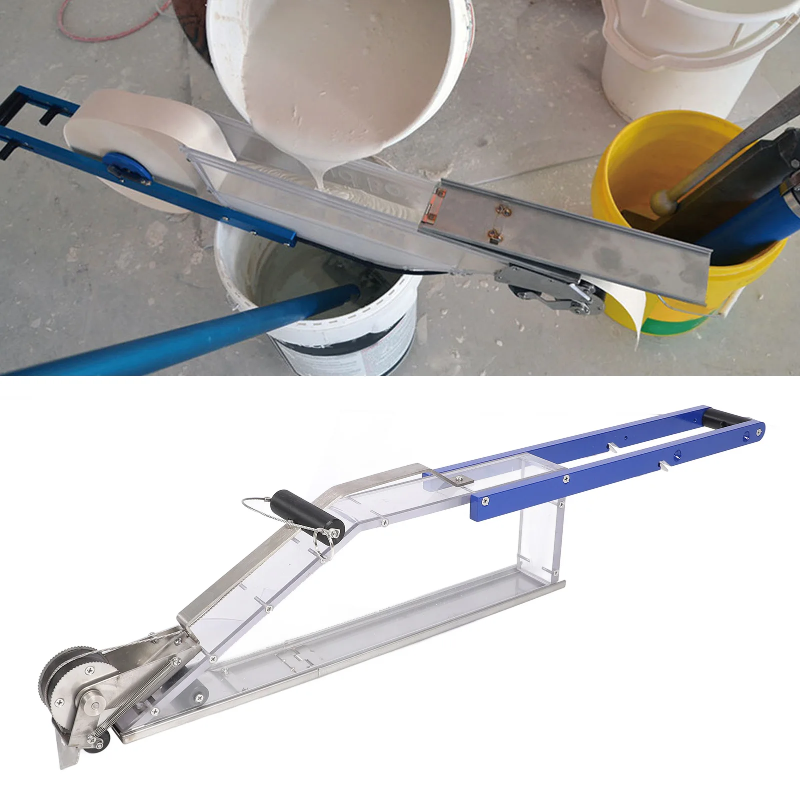 드라이월 테이프 및 머드 디스펜서 도구, 흐름 조절 가능 휴대용 드라이월 테이..