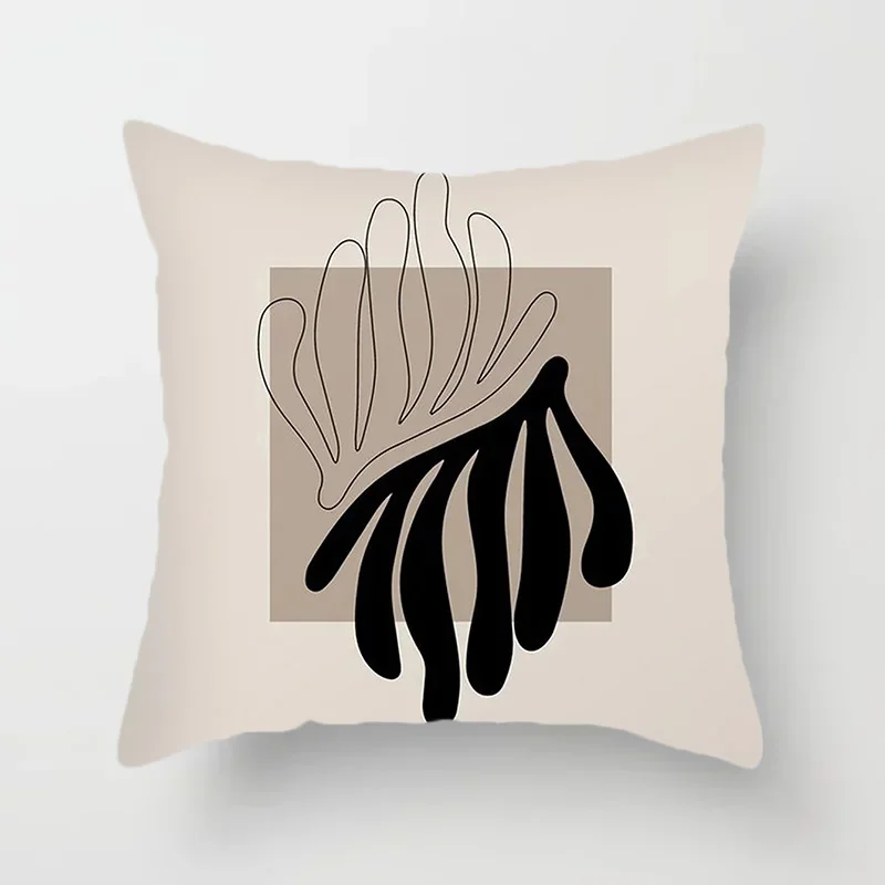Throw Pillow Cover Cushion Covers Pillow Case Pillow Covers Cushion Cover Creative Abstract Line Pattern Cushion Cover Home Decor Pillowcase Sofa Decoration Bird Peach Skin