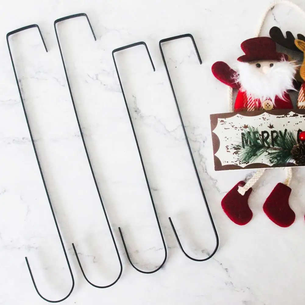 12/15 Inch Front Door Christmas Hook Wreath Hanger Rustproof Ultra-Thin Design Easy Installation Halloween Decoration Holder