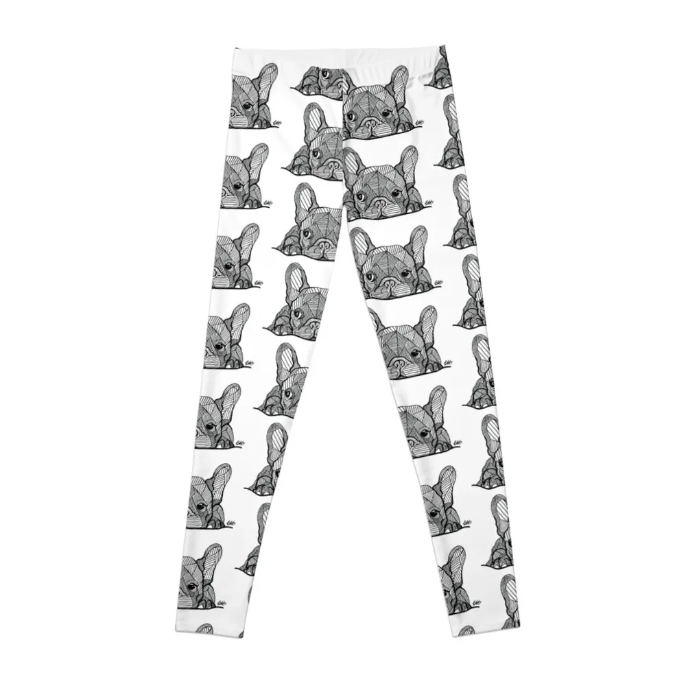

French Bulldog Puppy Leggings sport set fitness set gym Tight fitting woman Womens Leggings