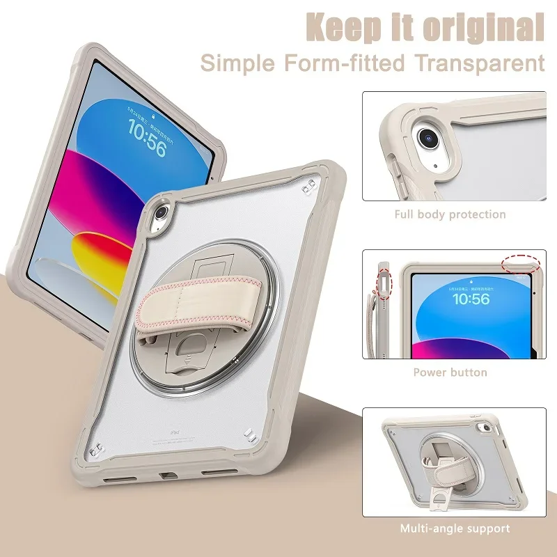 Heavy Duty Shockproof Rugged Tablet Case with Strap