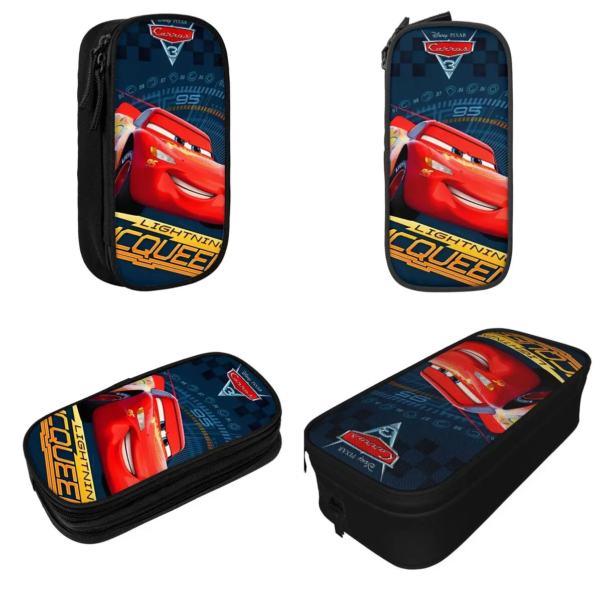Cars Lightning McQueen Pencil Cases Life Is A Highway Pen Bag Student Big Capacity School Supplies Gifts Pencilcases