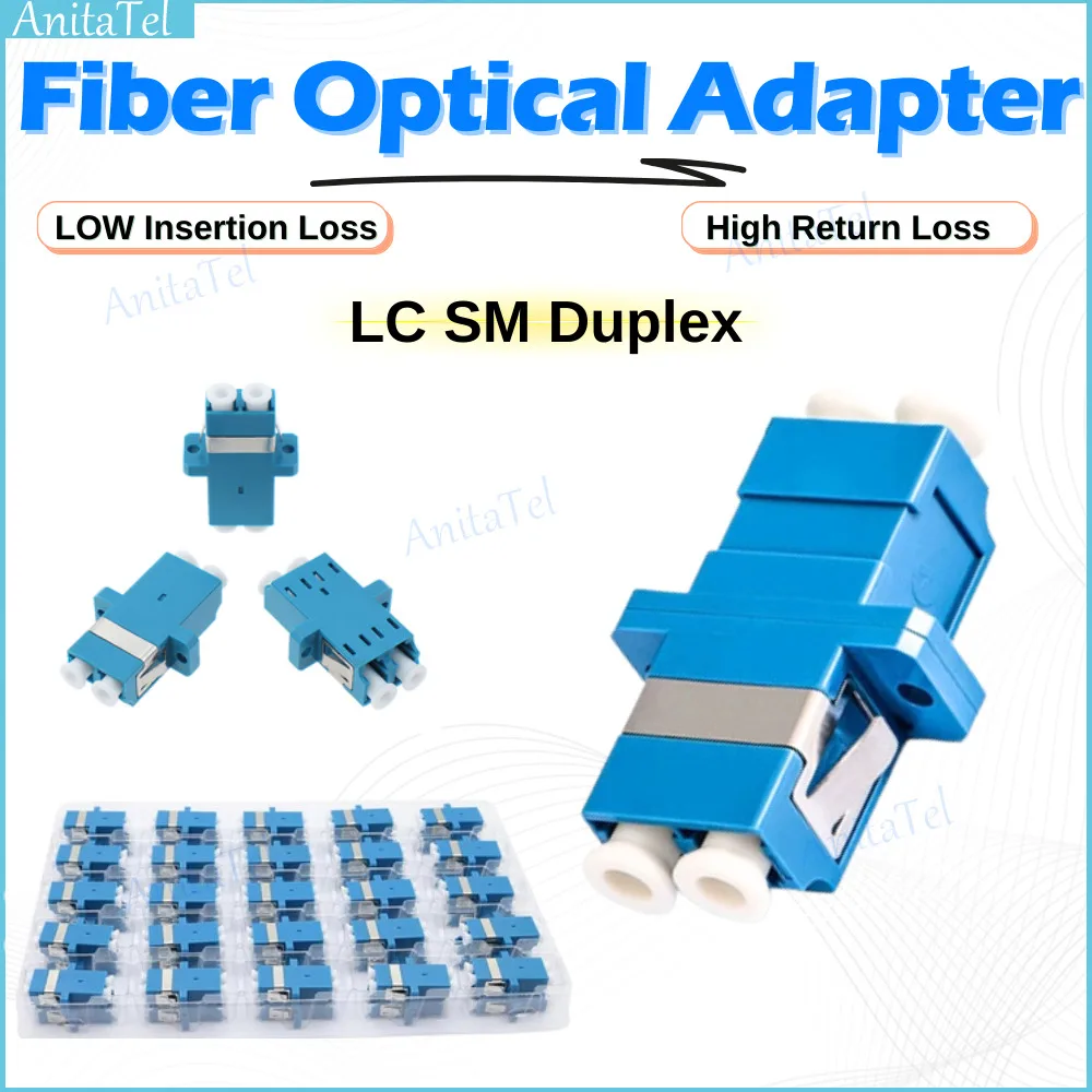 Lc-Lc Dx Sm Connettore Adattatore In Fibra Ottica Duplex Lc Upc Connettore Flangiato Adattatore In Fibra Ottica Ftth Accoppiatore In Fibra Ottica Lc