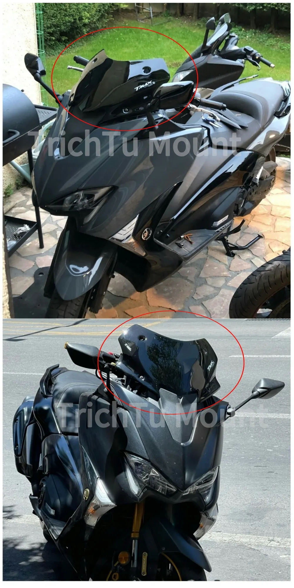 bolha da motocicleta plástico abs defletor de vento para yamaha tmax max brisa fumaça preto