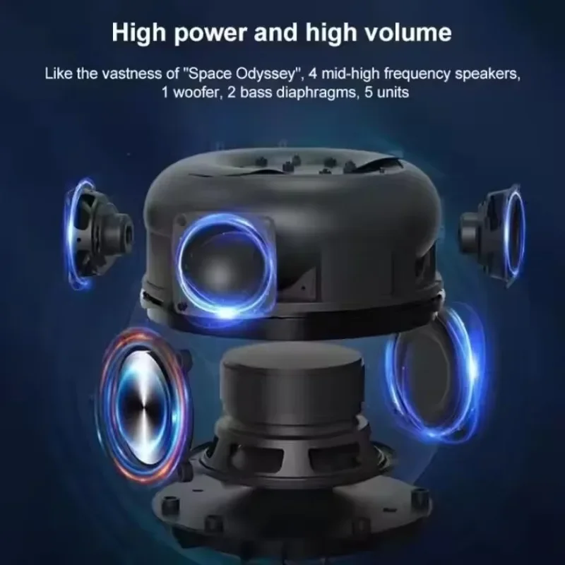 LP90 wireless portable subwoofer TWS stereo wireless desktop computer speaker 7D surround sound quality with breathing light 3