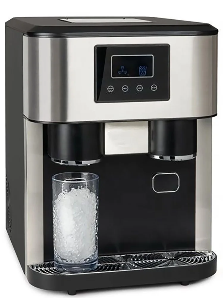 18kg capacity 2L water tank 1kg ice bin LCD Touch screen Portable Countertop Ice Maker with Cold Water Dispenser Crushed Ice 0 100c intelligent smart functional world premiere hot cold water 15kg ice maker water dispenser