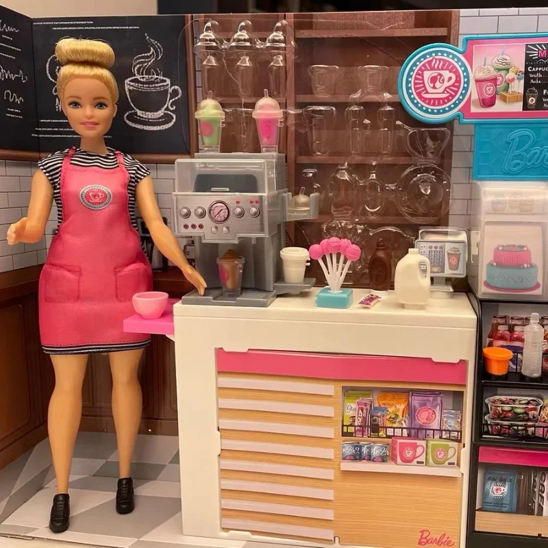Boneca Barbie Barbie Careers Cafeteria Genuine Barbie Doll Coffee