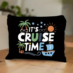 Cruise Vacation Makeup Bag with Tropical Design and Nautical Icons - 18X25cm (1)