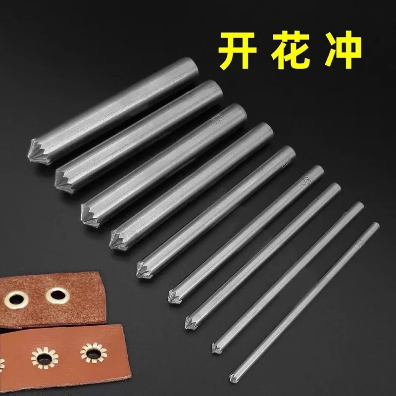 균열 구멍 펀치 도구, 단추 몰드 의류 액세서리, 가죽 공예 펀칭 DIY 구멍 만들기 세트 키트, 4 5 8 10 12mm