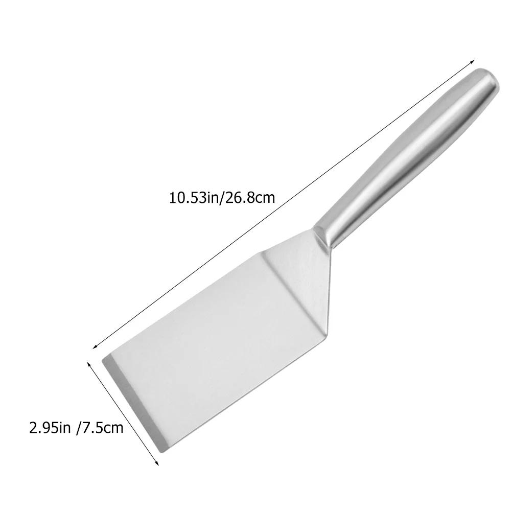 Non-stick Pan Stainless Steel Spatula Metal Flat Spatula Large Fish Turner Grill Barbeque Turner Griddle Scraper for Kitchen kitchen spatula