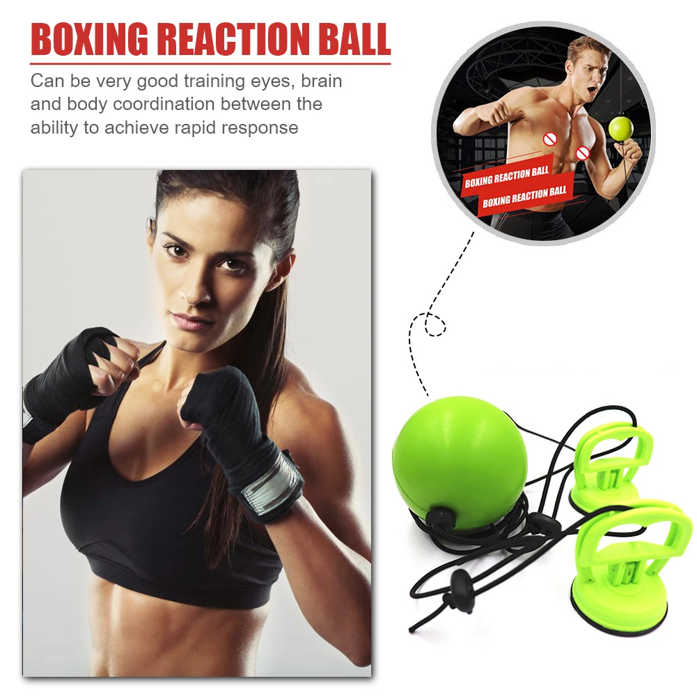 Suction Boxing Reflex Speed Ball Adult Muay Thai Hand Eye Training Fight Ball Trainers Force Core Training Tool