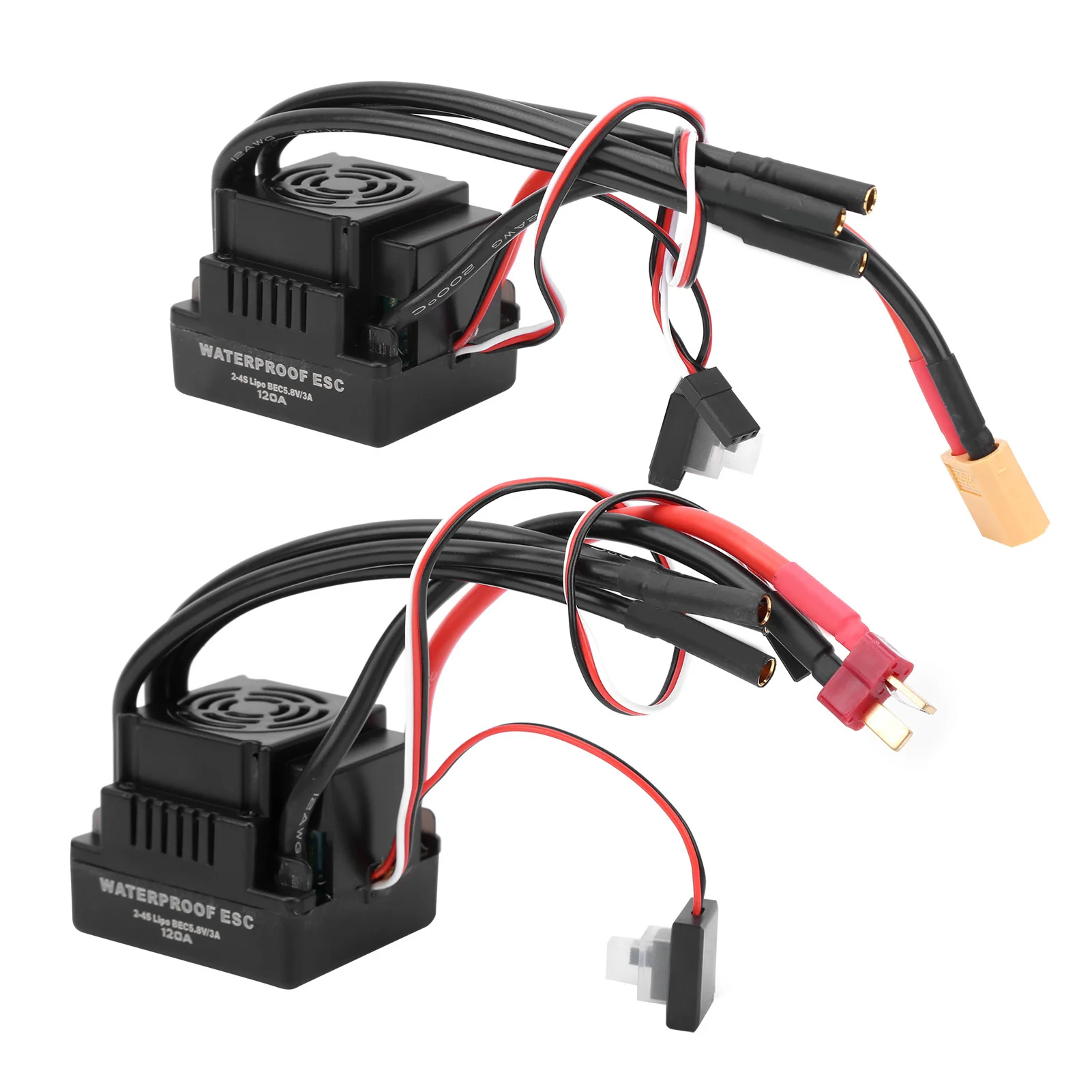 브러시리스 ESC 전자 속도 컨트롤러 120A 방수 브러시리스 ESC 전자 속도 컨트롤러 액세서리 1/8 RC 자동차에 적합
