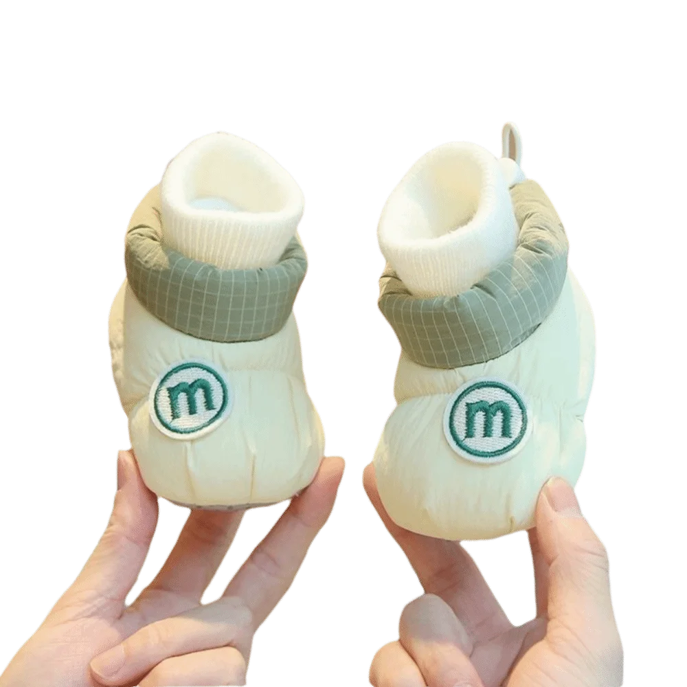 Pretty Winter Infant Baby Boots Anti-slip Soft Baby Booties Thickened Cozy Baby Cotton Shoes for Toddler Infant