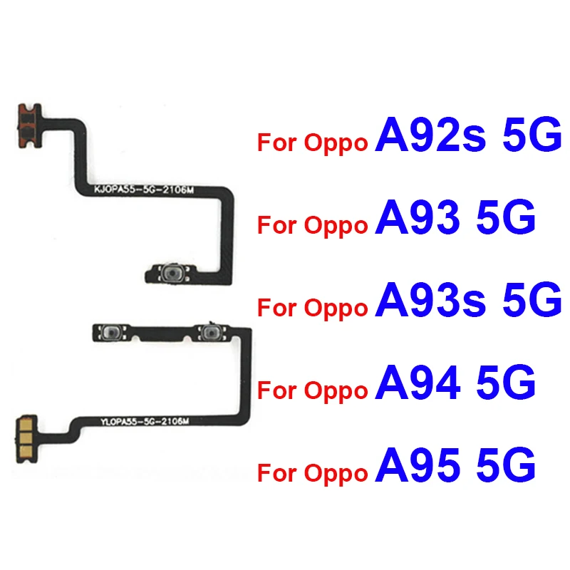 

On OFF Power Volume Buttons Flex Cable For OPPO A92S A93 A93S A94 A95 4G 5G Power Voulme Side Keys Switch Flex Cable Parts