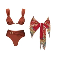 3Pcs Bandeau Biquini 2026 Sexy Women Swimsuit Female Push Up Swimwear Micro Bikini Bathingsuit Beachwear Shiny Brazilian Biquini - Image 4