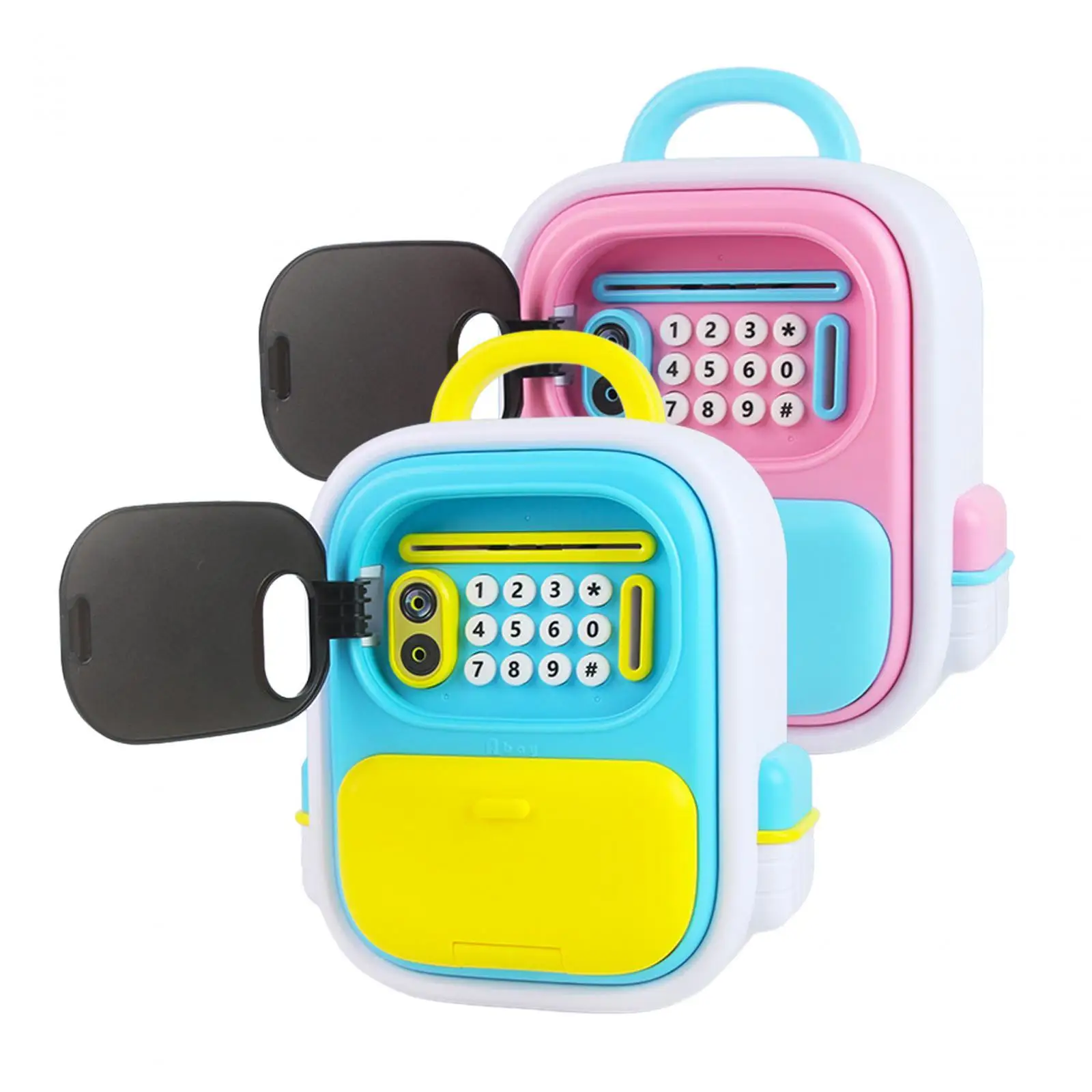 ATM Savings Bank Fingerprint and Password Money Saving Box for Kids Children