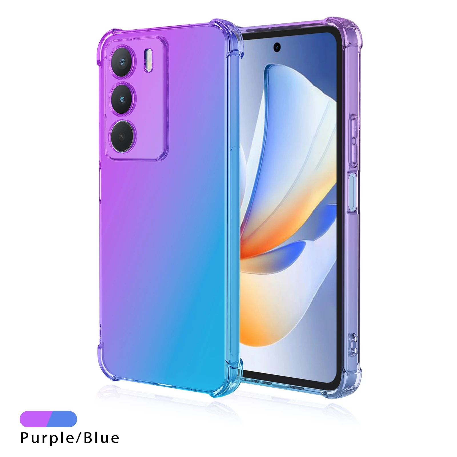 Gradient Shockproof Airbag TPU Case - Protective Back Cover Shell