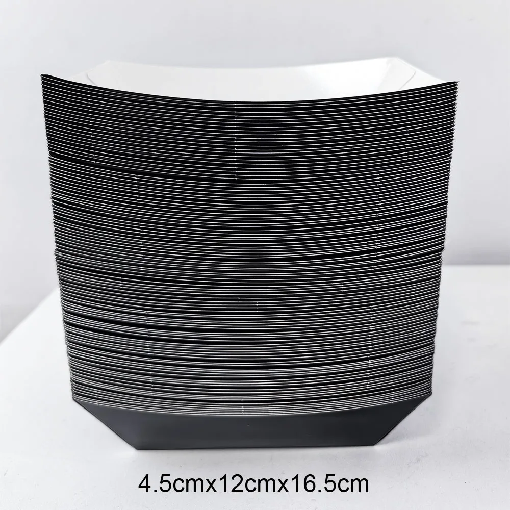 6/12/24PCS Disposable Paper Food Trays – Solid Color Snack Boats for Popcorn, Fries, Na... - SKU DPFT2126 - UGI Packaging