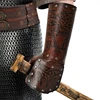 Knight Arm Gauntlets Bracer Vintage PU Gauntlets Wristband Medieval Leather Bracers Arm Armors Knight Protective Gear 6
