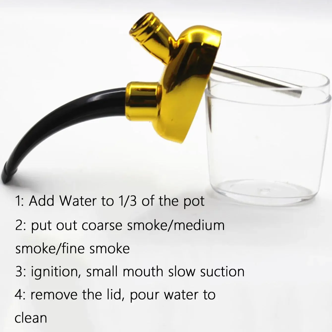 1pc-Mini hookah pot healthy filtering hookah pipe holder portable and convenient