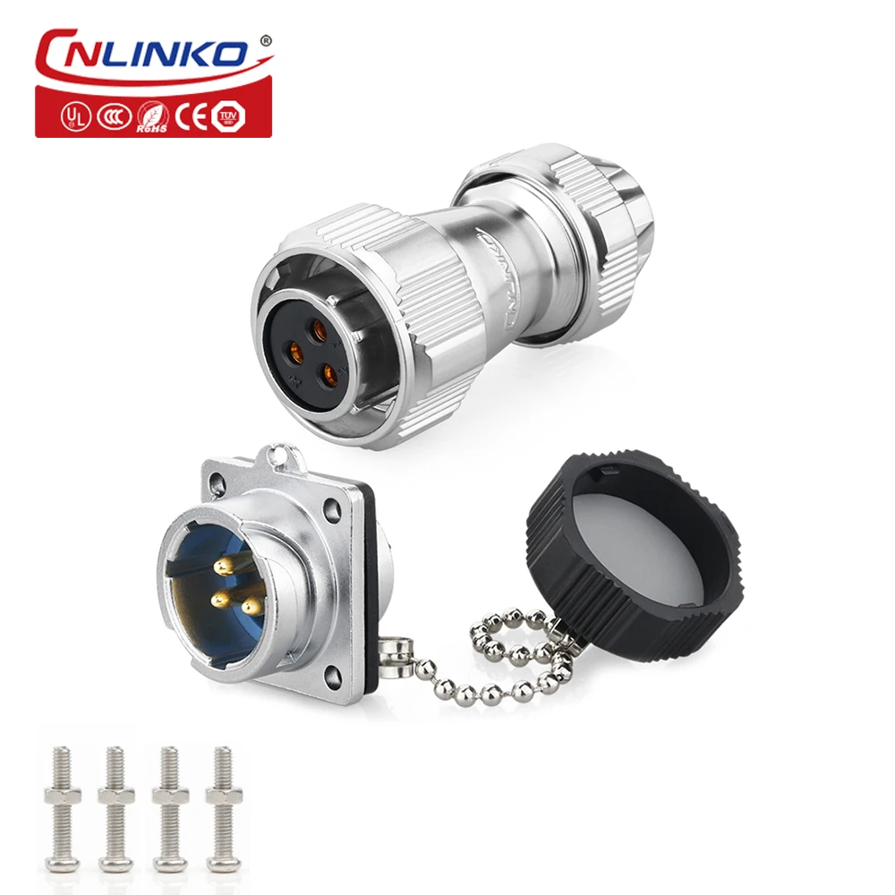 Cnlinko Connettori Elettrici Per Cavi Impermeabili Industriali M20 2 3 4 5 7 9 12 Pin Maschio Femmina Presa Di Corrente Connettore 5A ~ 20A