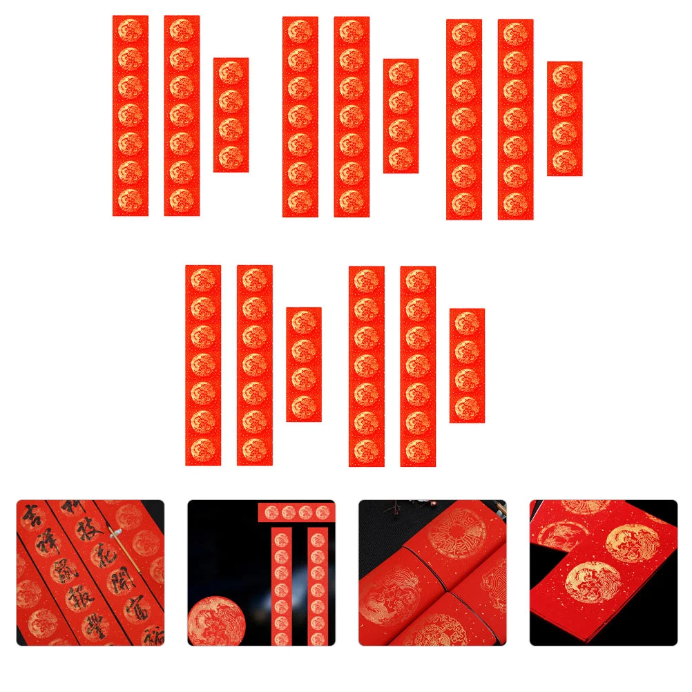

5 Sets of Paper Chinese New Year Calligraphy Paper Blank Couplet Paper