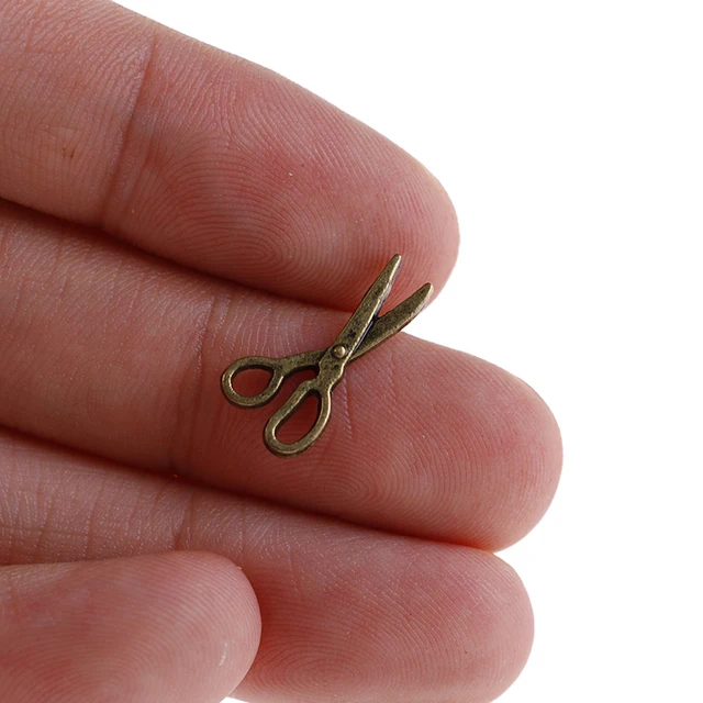 1:12 Dollhouse Miniature Accessories Simulation Mini Metal Scissors Model Sewing Tool Furniture Toys 1