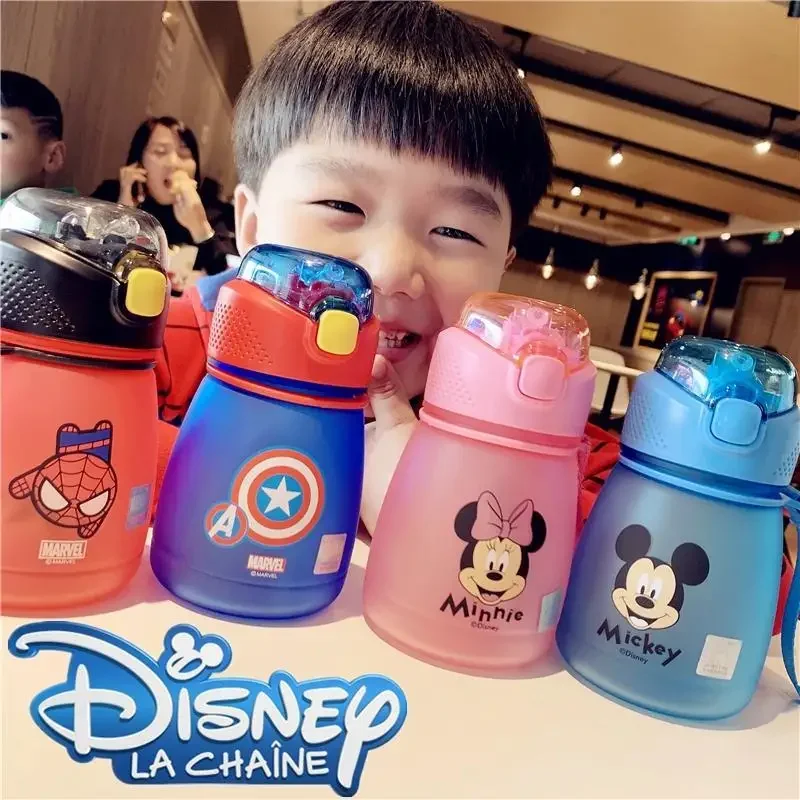 

New Disney Spider-Man Mickey Minnie children's thermos cup student sippy cup cute cartoon water cup bottle 390ml Christmas gift