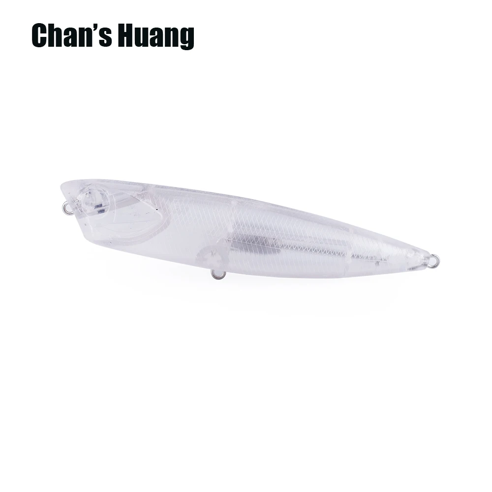 

Chan's Huang 20PCS 10cm 14.5g DIY Customized Unpainted Popper Bait Long Cast Blank Topwater Fishing Lures Pencil Wobbling Bass