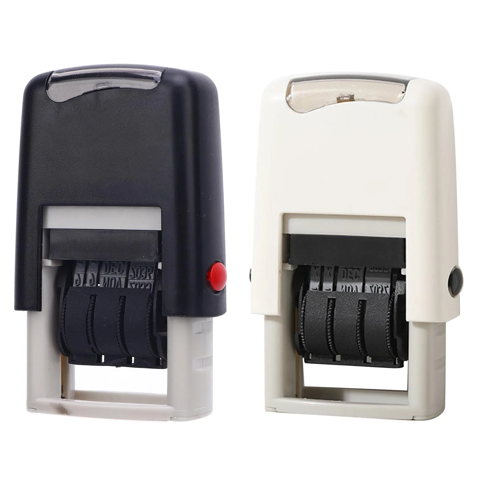 Date Stamp 25x2.8mm English Date Clear Imprint Quick Drying Adjustable Self Inking Stamp Self Inking Date Stamp