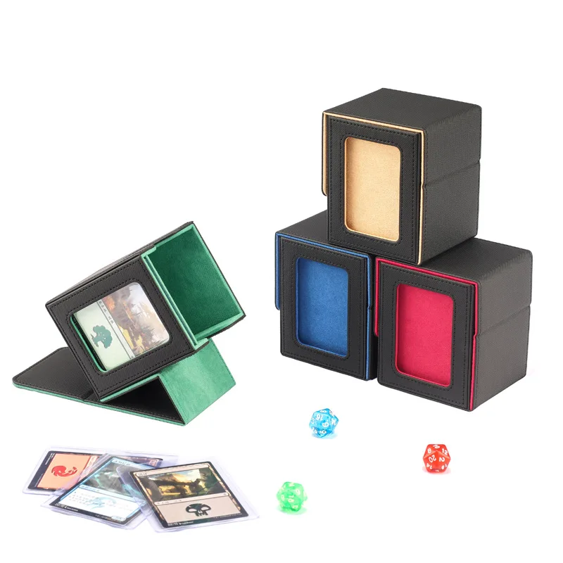 

New 100+PU Game Card Deck Storage Box MTG Board Games Commander Card Carrying Organiser Case Trading Card Deck Box Gift