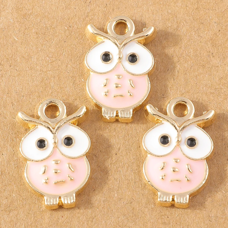 10pcs/lot Cute Enamel Cartoon Animal Bee Dog Cow Charms Pendants for Jewelry Making Necklace Earrings DIY Bracelet Accessories – Detail 7
