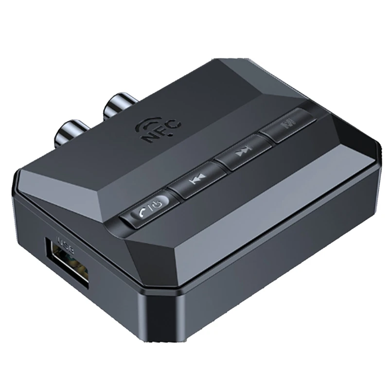 블루투스 5.3 오디오 리시버, 자동차 키트 스피커용, R/L 2 RCA/3.5mm AUX/광학 잭 ABS