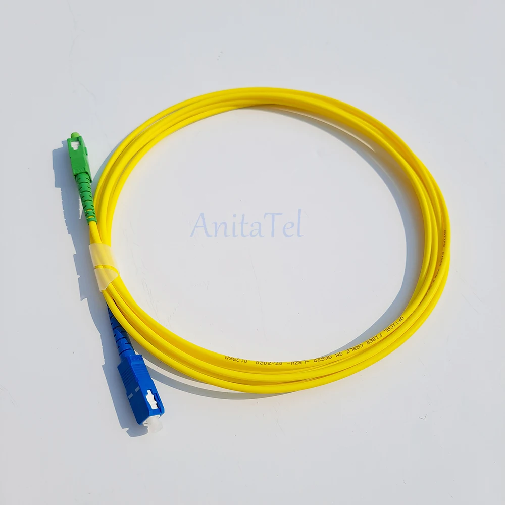 10 pièces SC/APC-SC/UPC fibre optique patch rette câble Simsake FTTH SM monomode 1m/2m/3m/5m/10m fibre optique cavalier 2.0mm ou 3.0mm