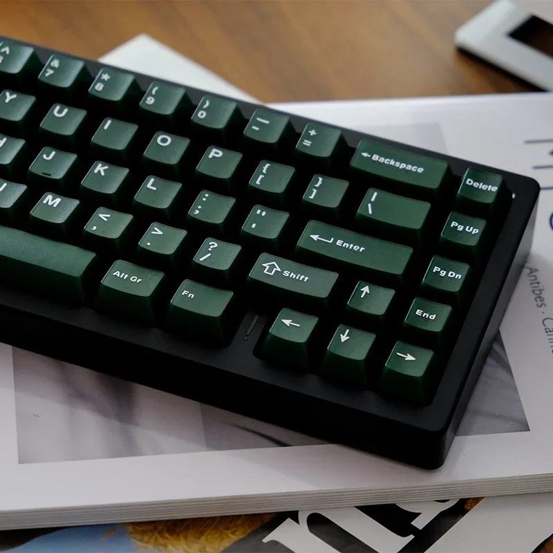 Verde Esmeralda Semi Keycaps Transparentes Double Shot Keycap Perfil Cereja Abs para Switches Gateron mx Teclado Gamer 114 Chaves - Imagem 5