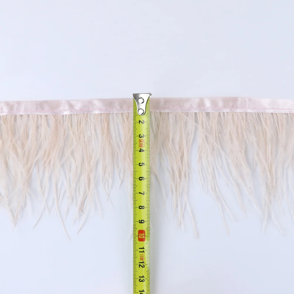 타조 깃털 트림 프린지, 천연 타조 깃털 리본 레이스, 코스튬 원피스 및 스커트 재봉용, 8-10 cm, 3-4 인치, 인기 판매