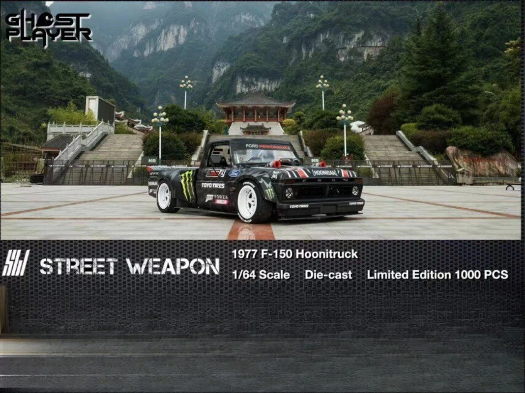 SW 다이캐스트 1/64 스케일 포드 머스탱 Hoonicorn / F-150 - 소년 선물을 위한 근본적으로 맞춤형 한정판 합금 자동차 모델 장난감
