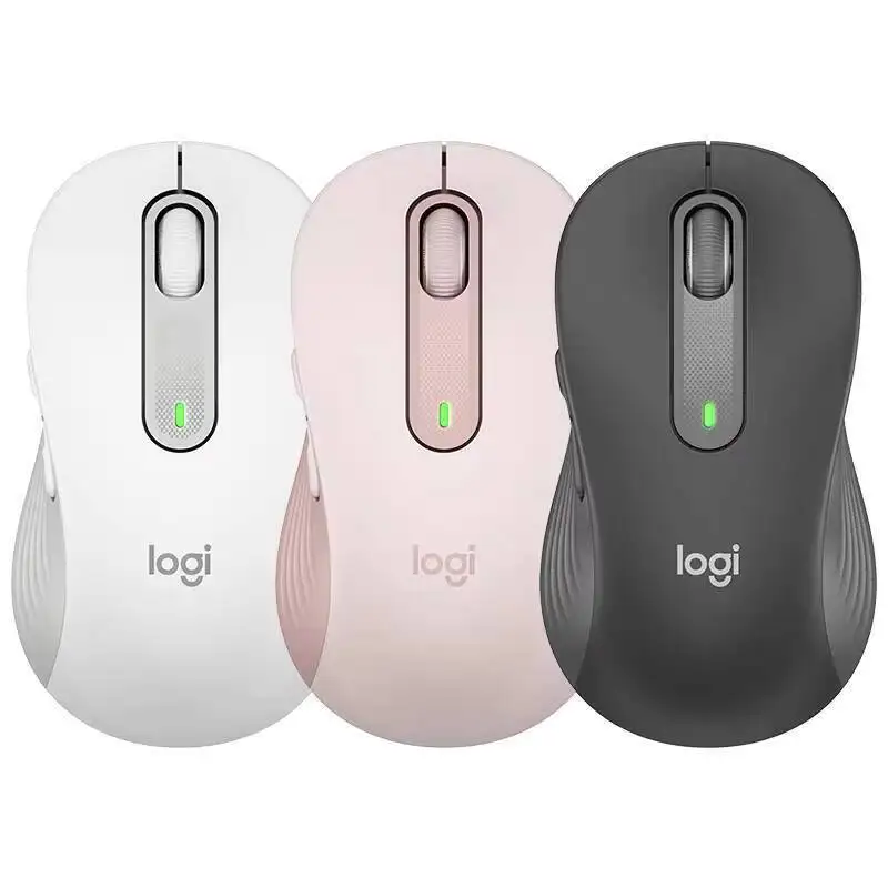 로지텍 M650/M650L 무선 인체공학 마우스 - 90% 더 조용한 작동, 지속 가능한 재활용 플라스틱, 5개의 사용자 지정 버튼, 10m 범위