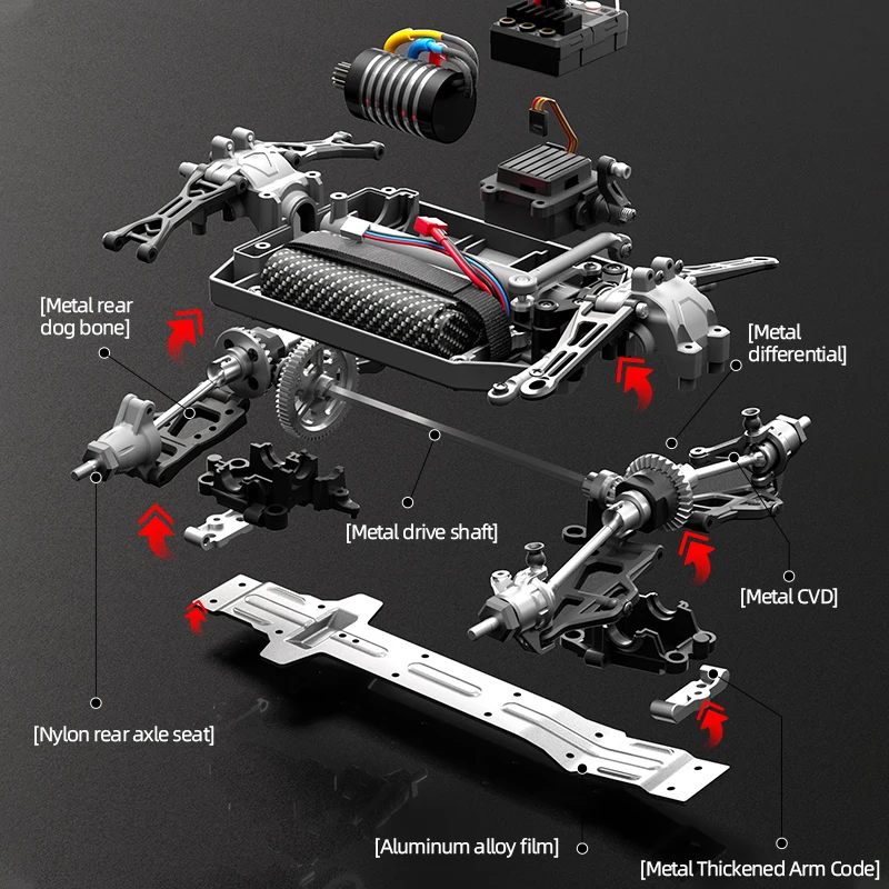1:18 30/50 KM/h 고속 4륜구동 오프로드 RC카 풀 스케일 빅풋 원격 조종 자동차 드리프트 몬스터 트럭 금속 기어 및 샤프트